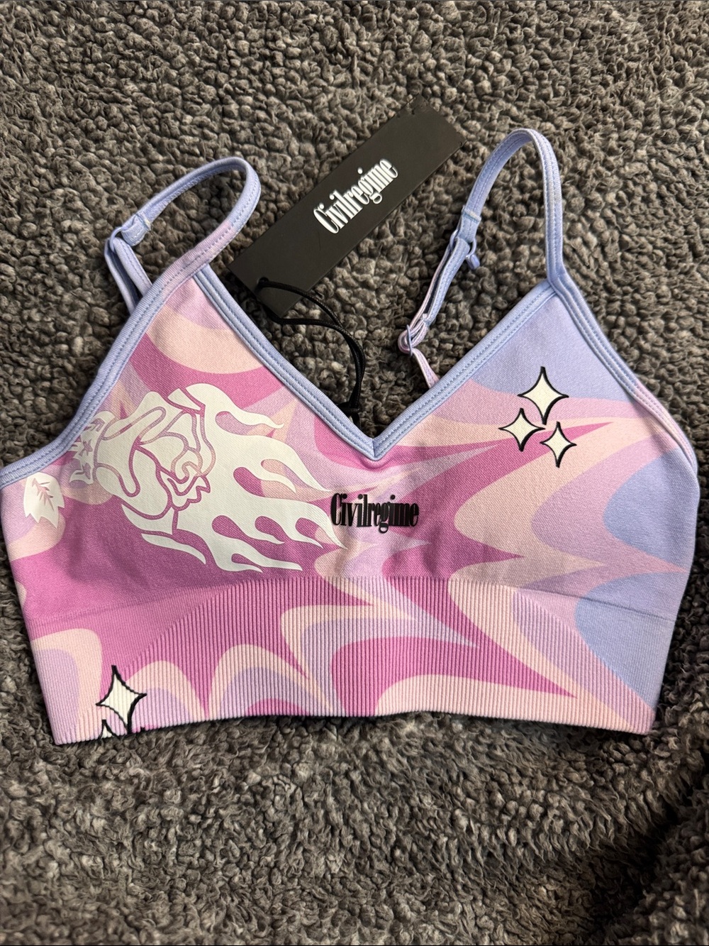 Civil Regime Lavender & Pink Sports Bra